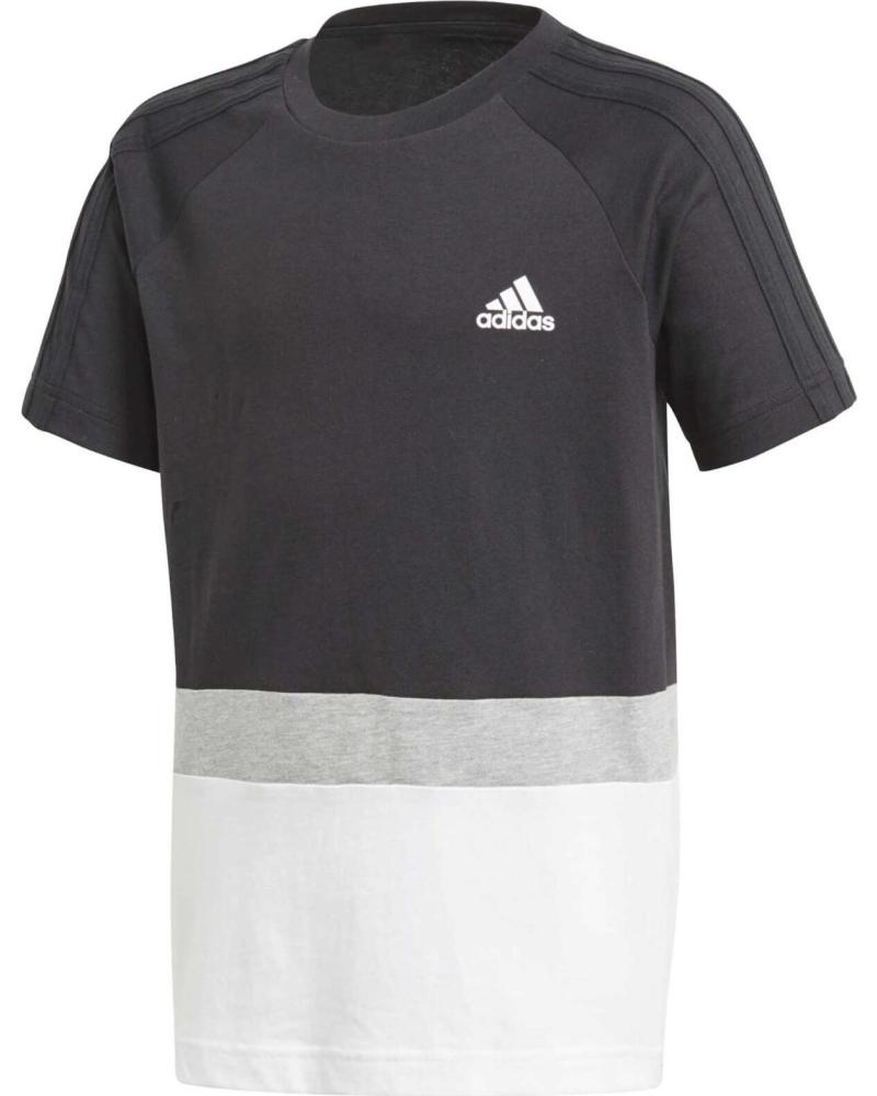 ADIDAS CAMISETA TRICOLOR CON LOGO ESTAMPADO NEGRO