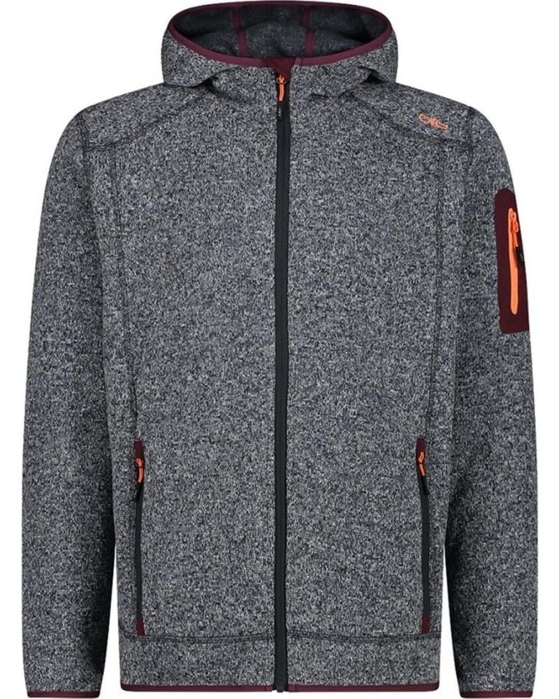 CMP CAMPAGNOLO CHAQUETA CAMPAGNOLO CON CAPUCHA Y CREMALLERA GRIS