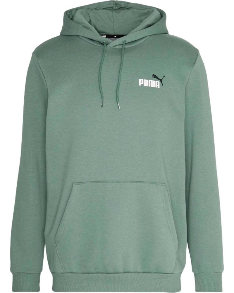 PUMA SUDADERA CON CAPUCHA PUMA ESSENTIALS LOGO PARA HOMBRE VERDE