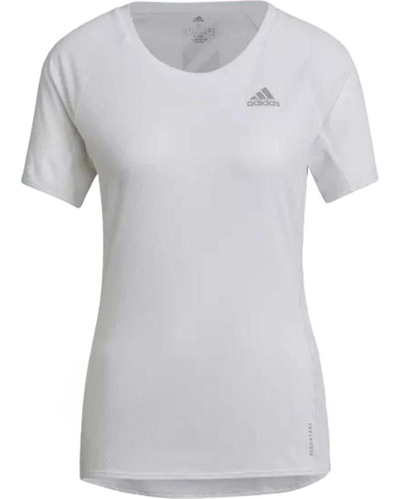 ADIDAS CAMISETA ADIDAS RUNNING MANGA CORTA PARA MUJER BLANCO