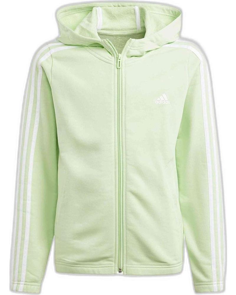 ADIDAS CHAQUETA ADIDAS ESSENTIALS 3 TIRAS UNISEX PARA NIÑOS VERDE CLARO VERDE