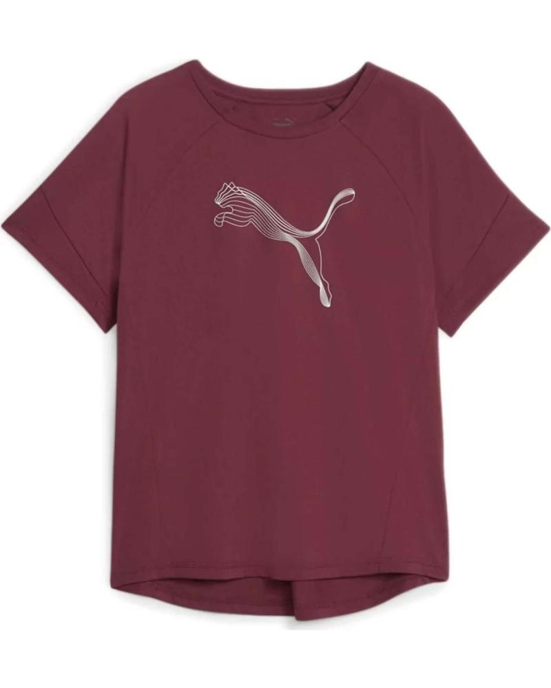 PUMA CAMISETA PUMA ESSENTIALS LOGO MANGA CORTA MUJER ROJO