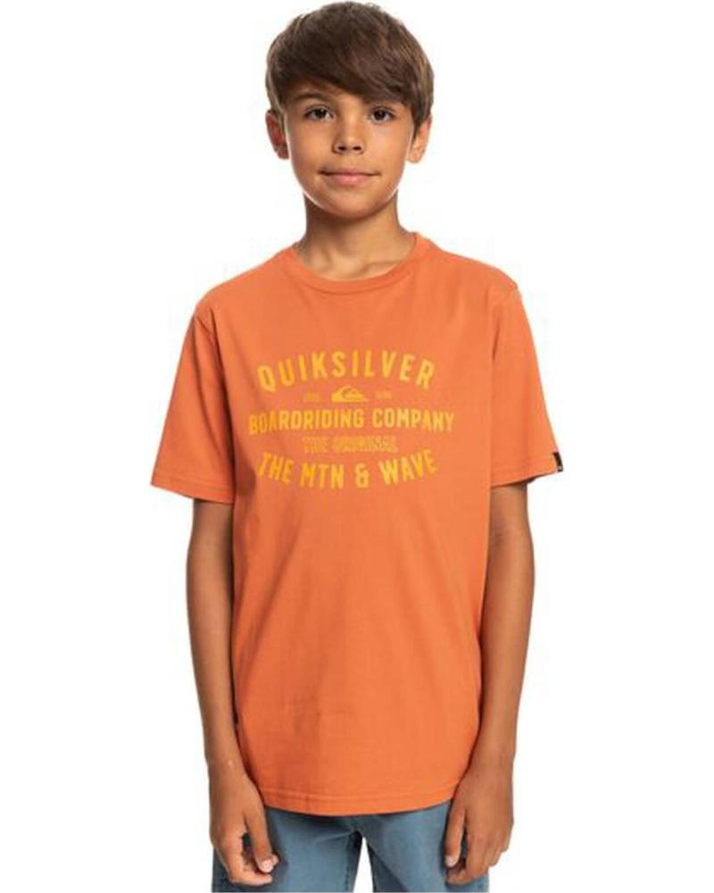 QUIKSILVER CAMISETA QUIKSILVER MANGA CORTA ESTAMPADA NARANJA