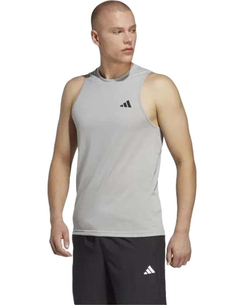 ADIDAS CAMISETA SIN MANGAS ADIDAS ESSENTIALS PARA HOMBRE GRIS
