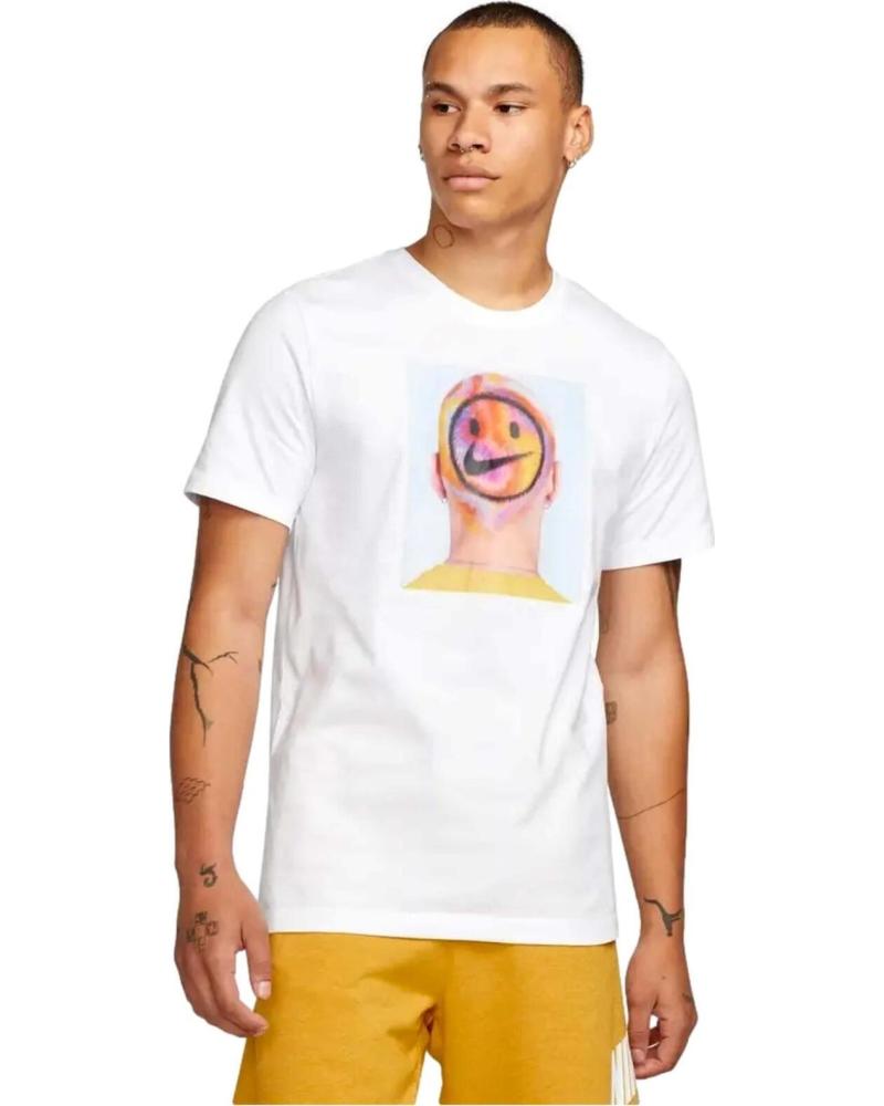 NIKE CAMISETA NIKE DE MANGA CORTA CON ESTAMPADO SMILEY PARA HOMBRE BLANCO