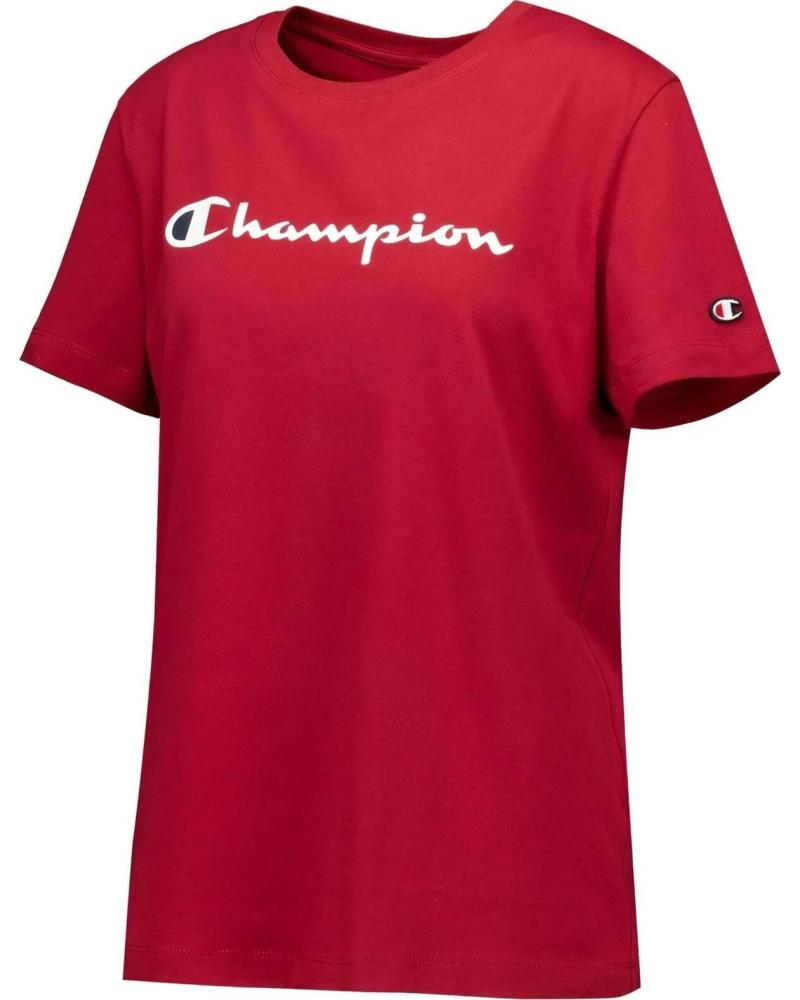 CHAMPION CAMISETA DE MANGA CORTA CHAMPION CON LOGO PARA MUJER ROSA