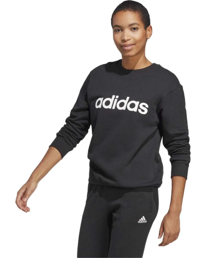 ADIDAS SUDADERA ADIDAS ESSENTIALS LOGO MUJER NEGRO