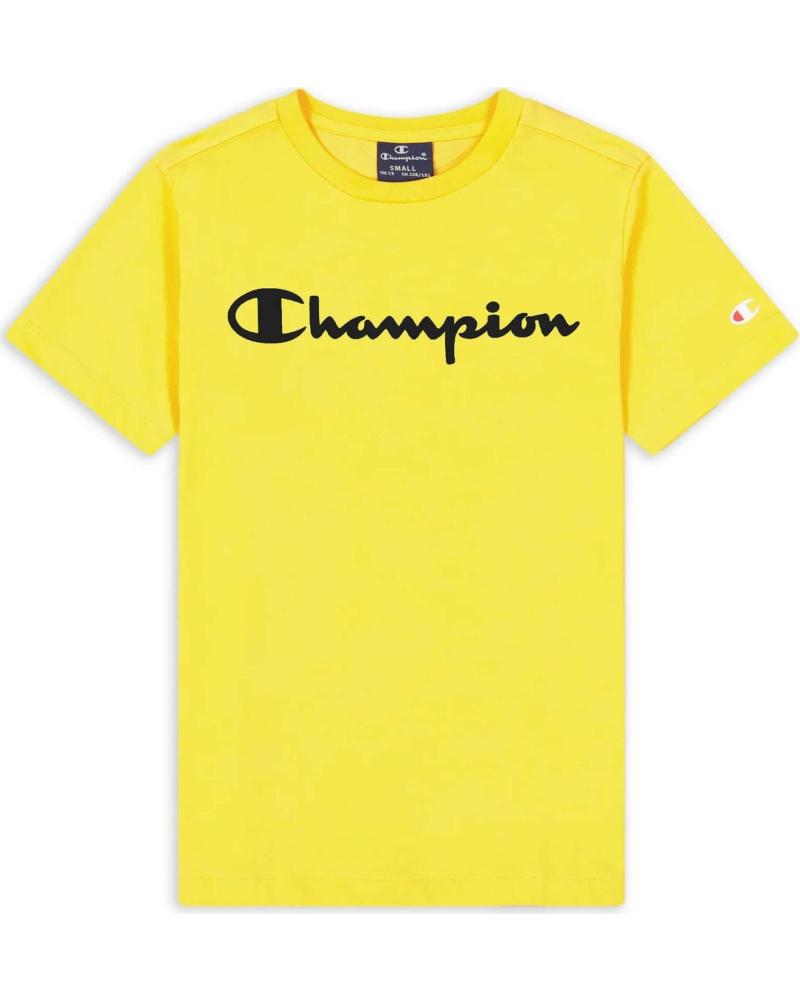 CHAMPION CAMISETA CHAMPION DE MANGA CORTA PARA NIÑOS UNISEX AMARILLO