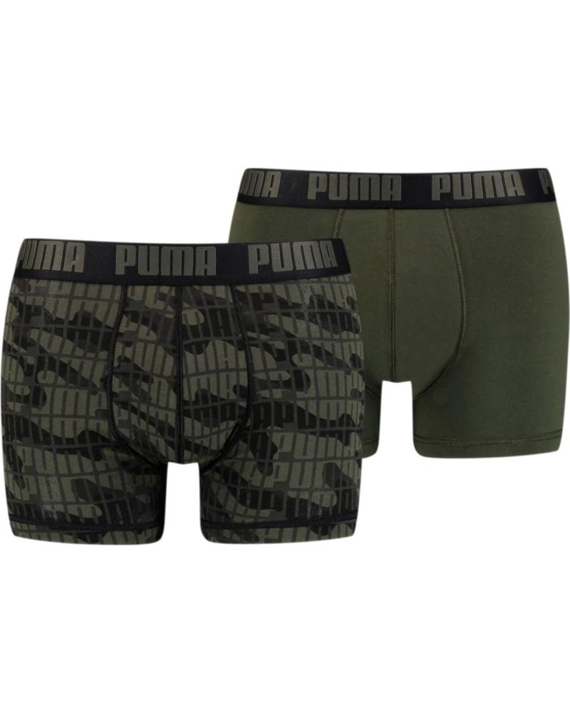 PUMA PACK DE 2 CALZONCILLOS BÓXER PUMA PARA HOMBRE EN VERDE VERDE