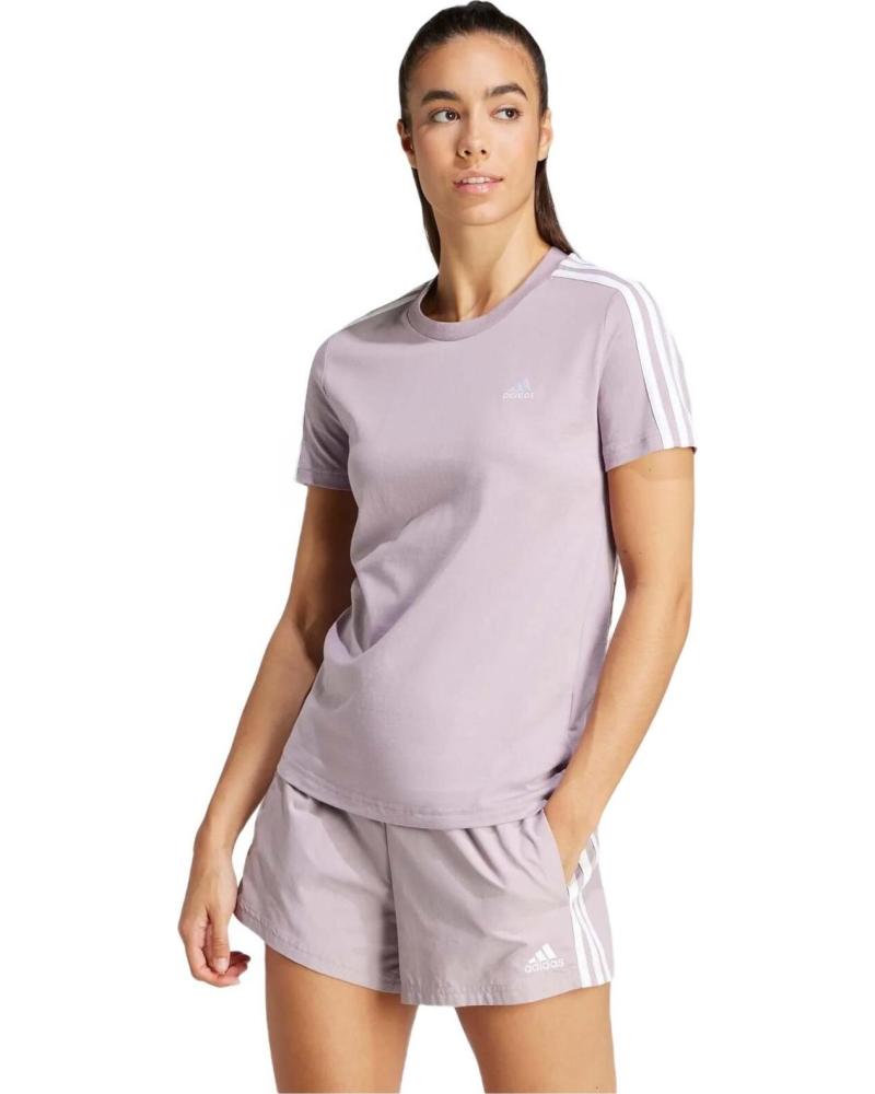 ADIDAS CAMISETA MANGA CORTA 3-STRIPES MORADO