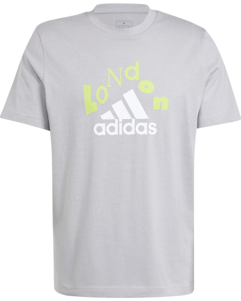 ADIDAS CAMISETA ADIDAS ESSENTIALS LOGO MANGA CORTA HOMBRE GRIS GRIS