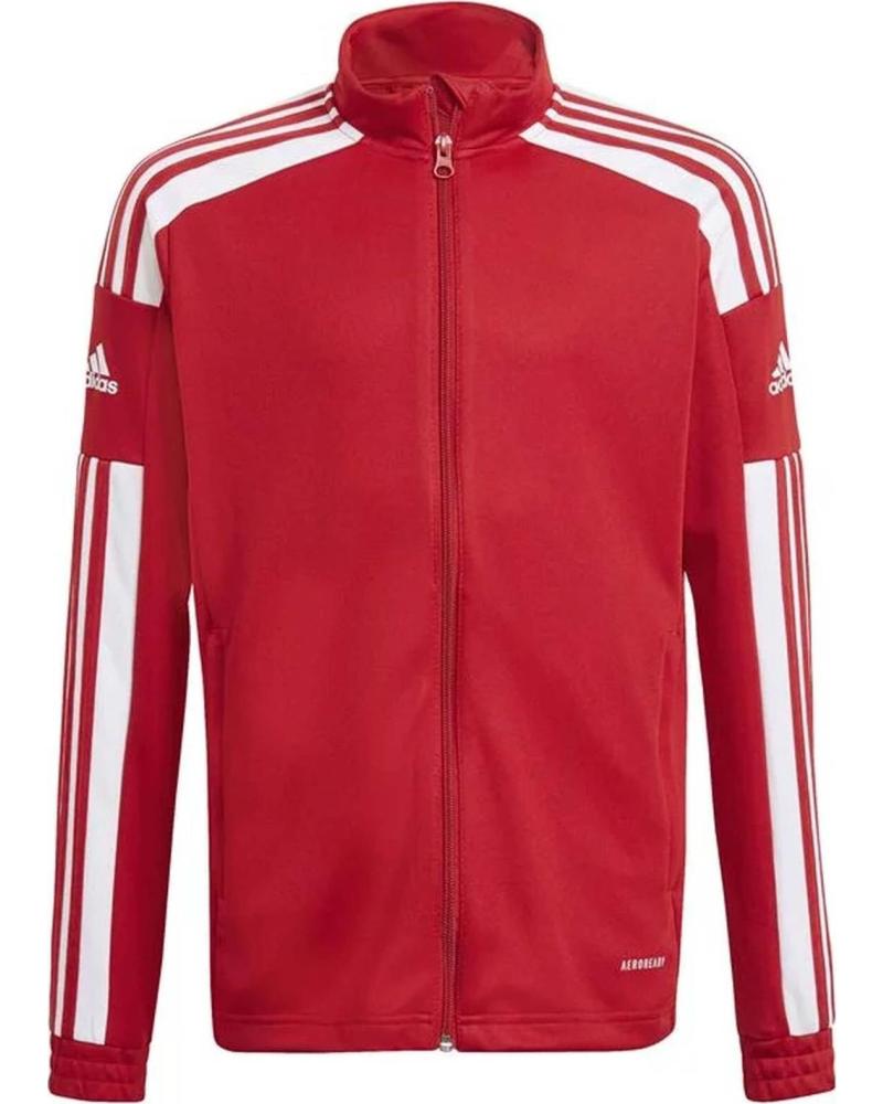 ADIDAS CHAQUETA DEPORTIVA AEROREADY CON BANDAS LATERALES ROJO