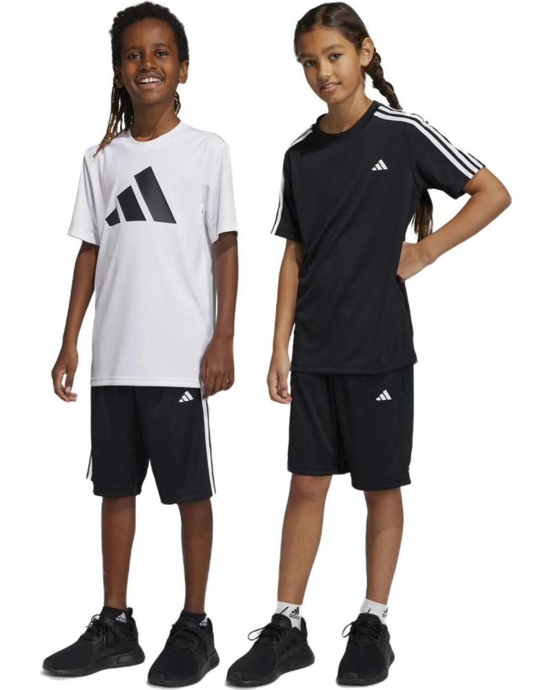 ADIDAS PANTALÓN CORTO ADIDAS ESSENTIALS 3 FRANJAS NIÑOS NEGRO
