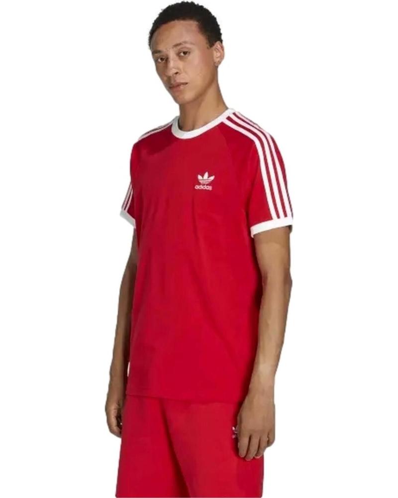 ADIDAS CAMISETA ADIDAS ORIGINALS 3-STRIPES ROJA PARA HOMBRE ROJO