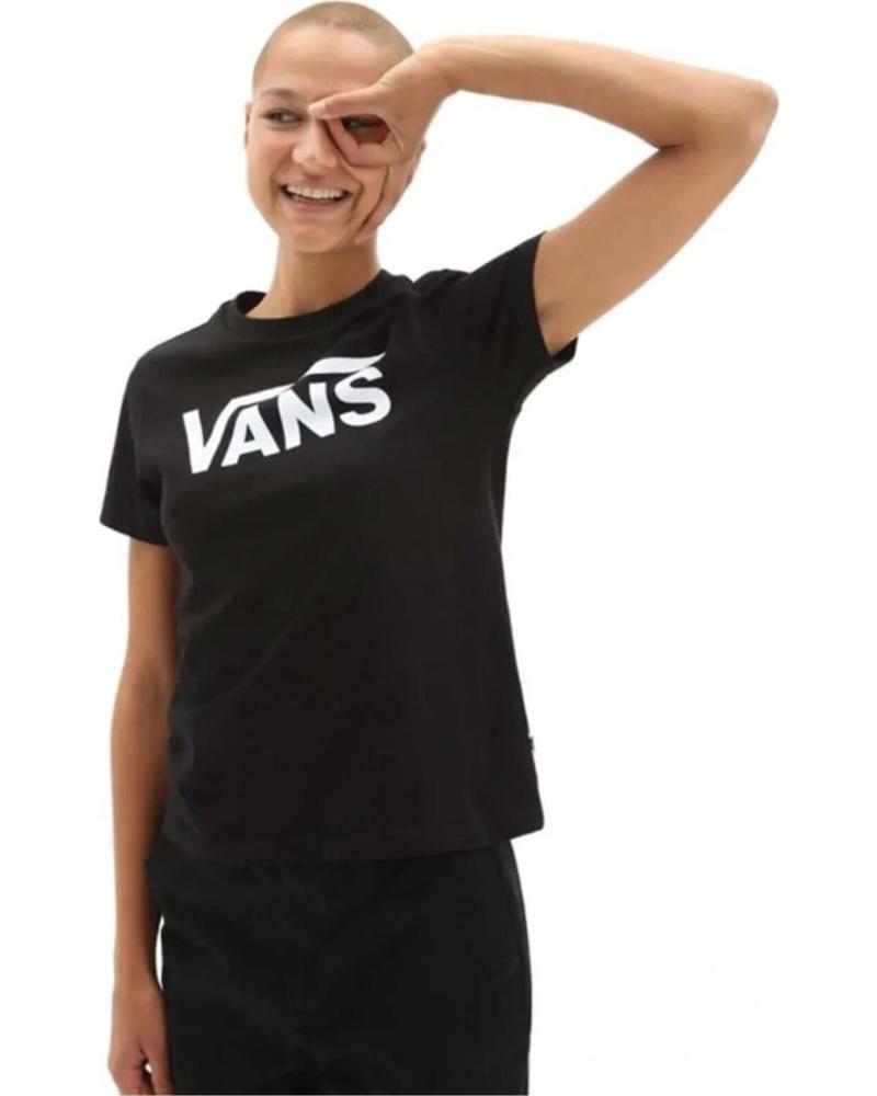 VANS OFF THE WALL CAMISETA VANS OFF THE WALL MANGA CORTA NEGRA MUJER NEGRO