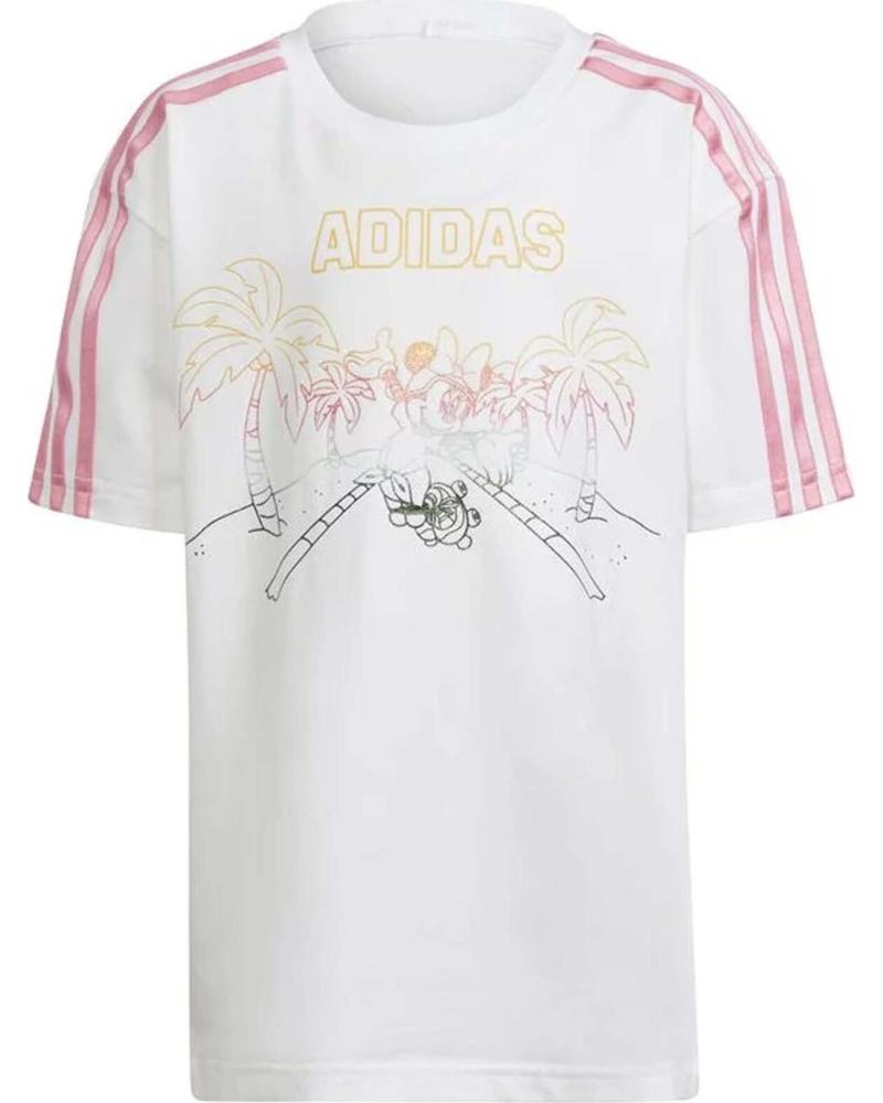 ADIDAS CAMISETA DE MANGA CORTA ADIDAS PARA NIÑAS BLANCO