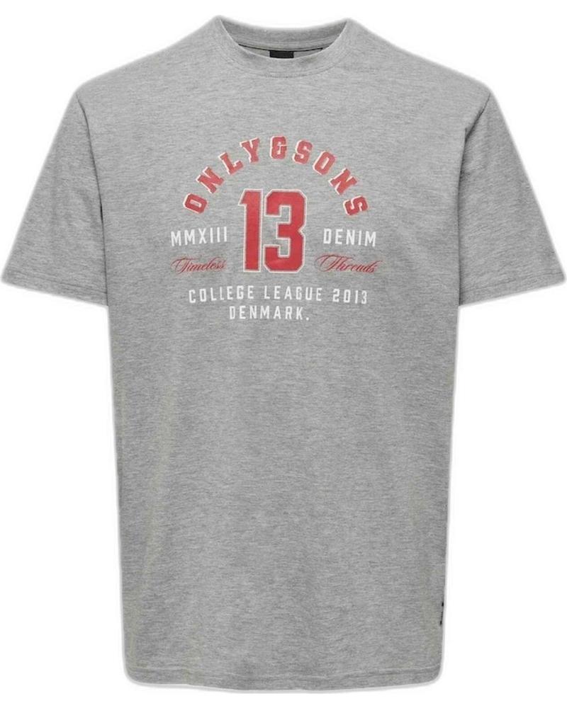 ONLY CAMISETA DE MANGA CORTA SONS EN PARA HOMBRE GRIS