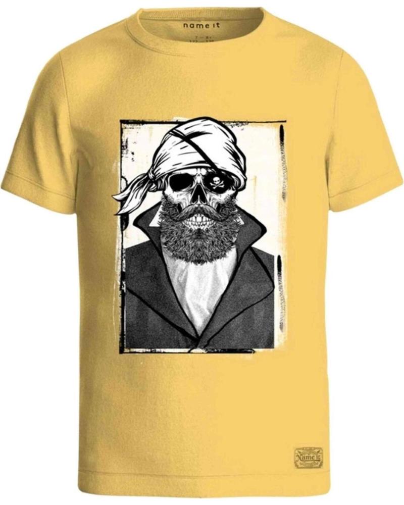 NAME IT CAMISETA DE MANGA CORTA NAME IT CON ESTAMPADO DE CALAVERA PARA NIÑO AMARILLO