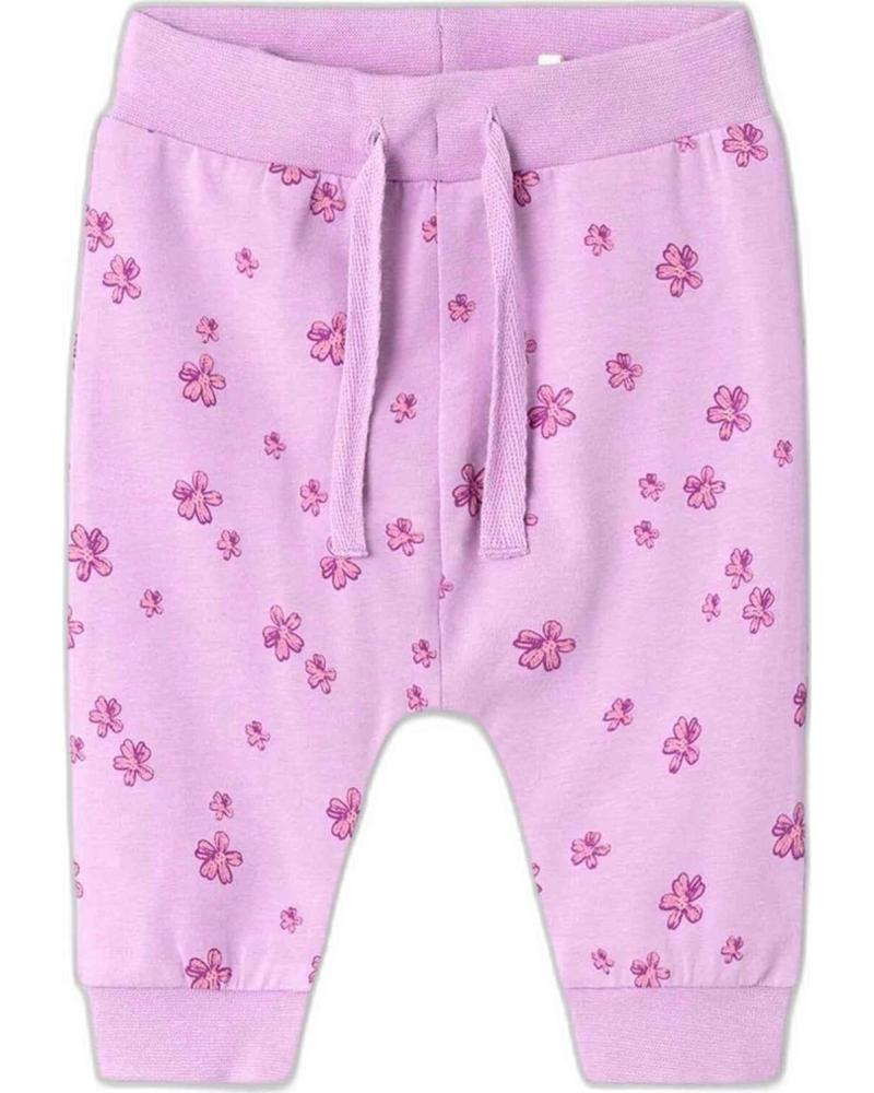 NAME IT PANTALÓN CORTO ESTAMPADO FLORAL PARA BEBÉ UNISEX NAME IT MORADO