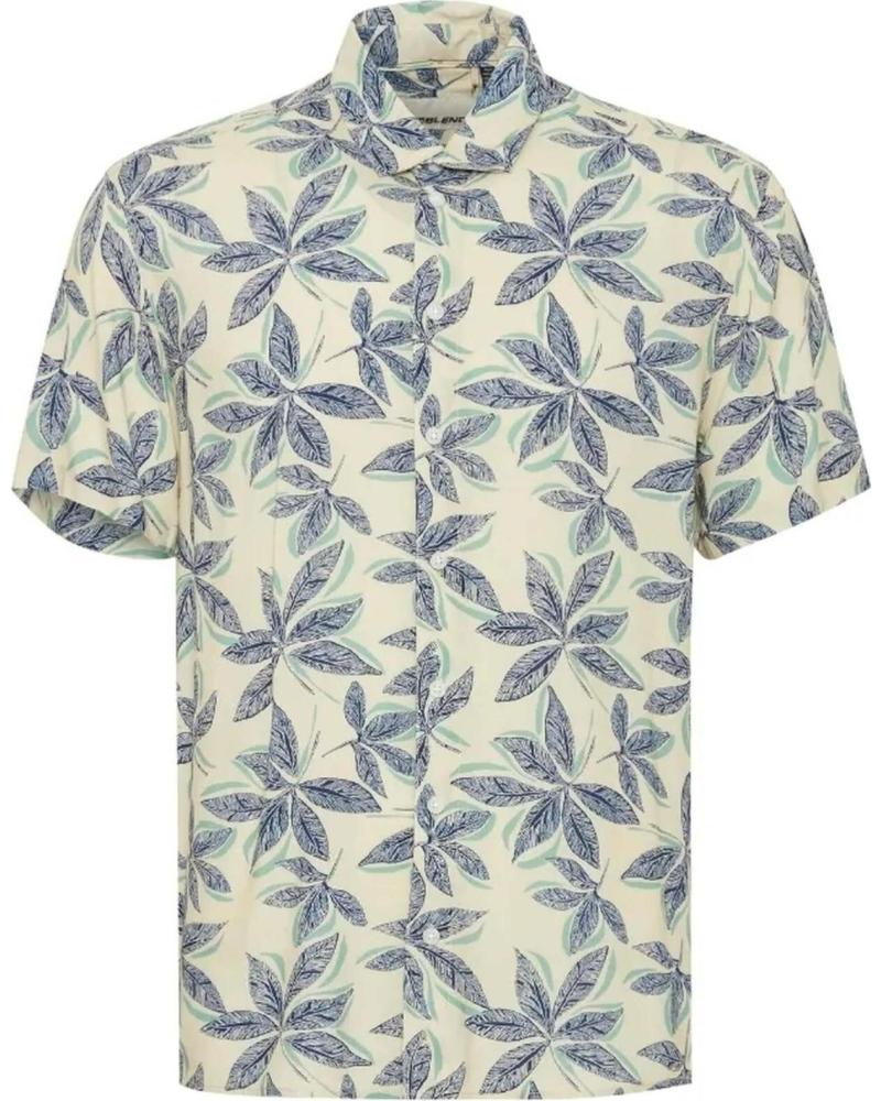 BLEND CAMISA DE MANGA CORTA CON ESTAMPADO FLORAL PARA HOMBRE BEIGE