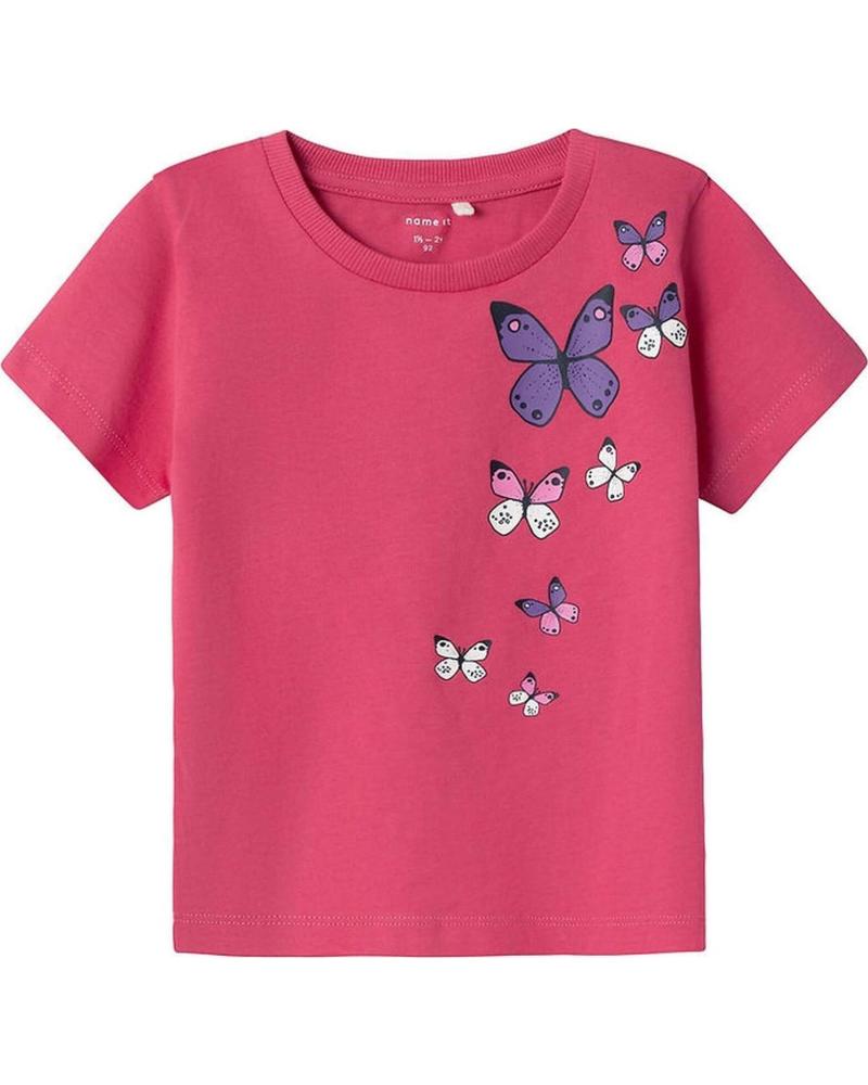 NAME IT CAMISETA UNISEX DE MANGA CORTA NAME IT CON MARIPOSAS PARA NIÑOS ROSA
