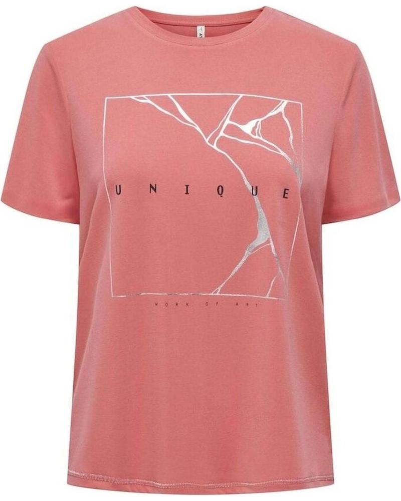 NAME IT CAMISETA DE MANGA CORTA CON ESTAMPADO GEOMÉTRICO PARA MUJER ROSA