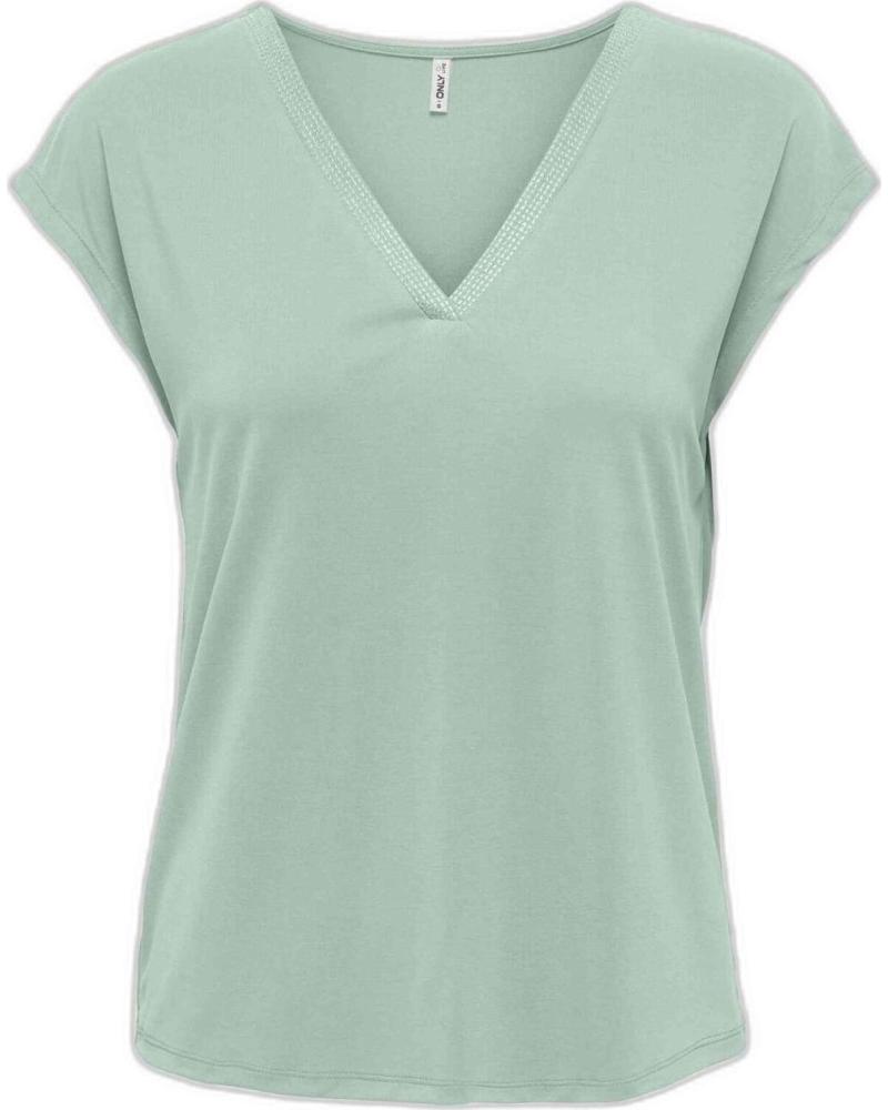 ONLY CAMISETA DE TIRANTES CON CUELLO EN V VERDE