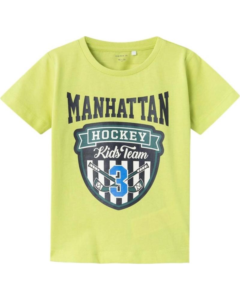 NAME IT CAMISETA UNISEX DE MANGA CORTA ´MANHATTAN HOCKEY´ PARA NIÑOS AMARILLO