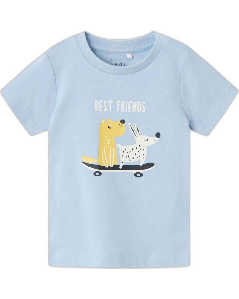 NAME IT CAMISETA DE MANGA CORTA UNISEX PARA NIÑOS NAME IT CON ESTAMPADO DE PERROS EN PATINETA AZUL