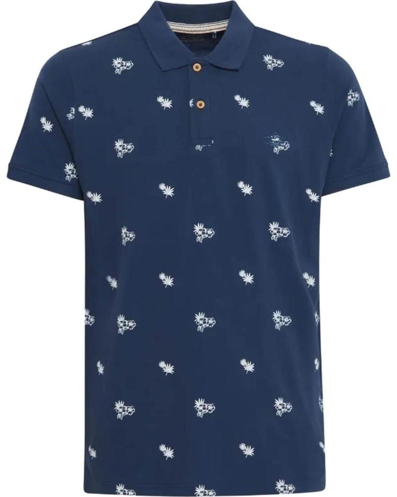 BLEND CAMISA POLO ESTAMPADA PARA HOMBRE AZUL