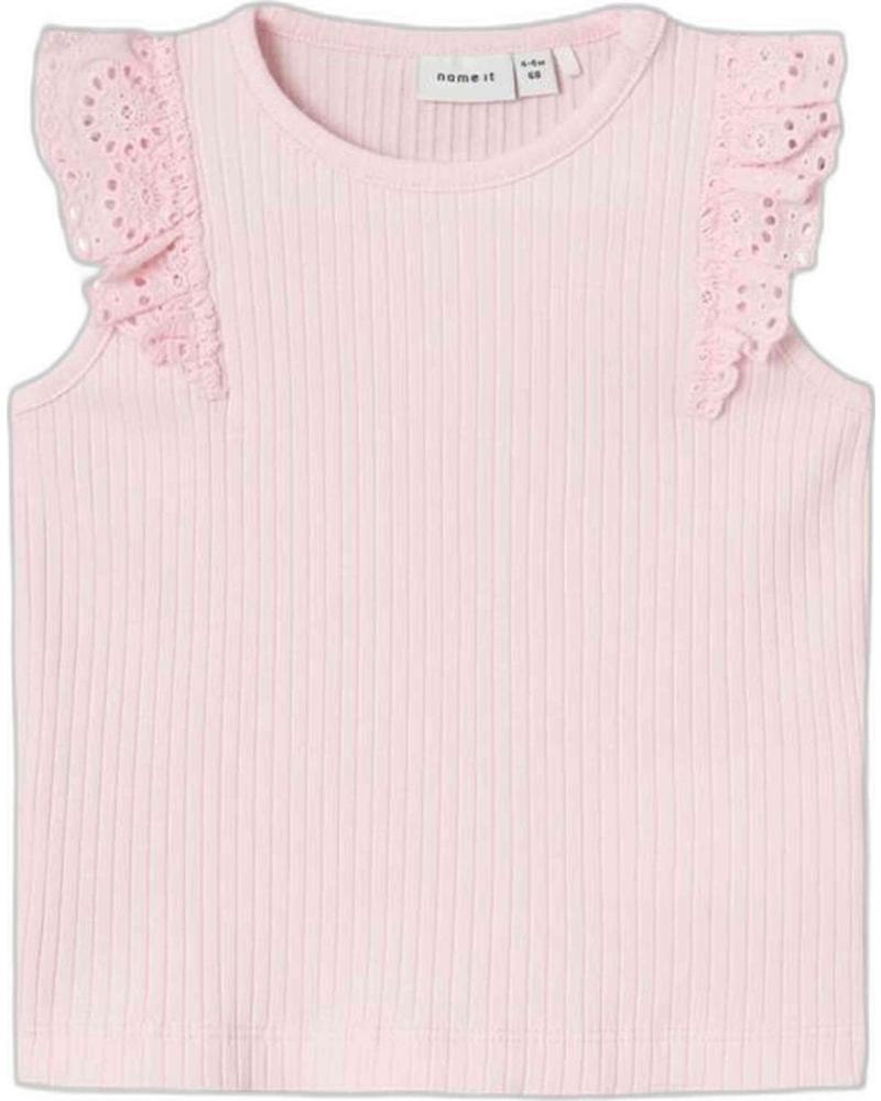 NAME IT CAMISETA DE TIRANTES ROSA DE CANALÉ CON VOLANTES PARA NIÑA ROSA