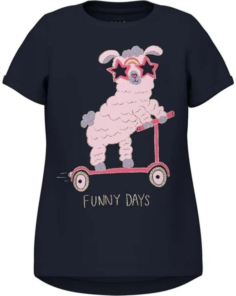 NAME IT CAMISETA DE MANGA CORTA CON ESTAMPADO DE LLAMA PARA NIÑOS NEGRO