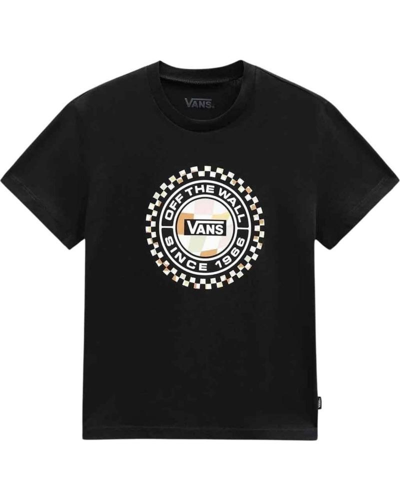 VANS OFF THE WALL CAMISETA VANS OFF THE WALL NEGRA MANGA CORTA UNISEX INFANTIL NEGRO
