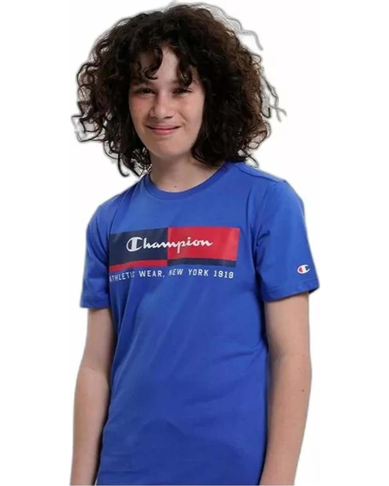 CHAMPION CAMISETA MANGA CORTA GRÁFICO LOGOTIPO AZUL
