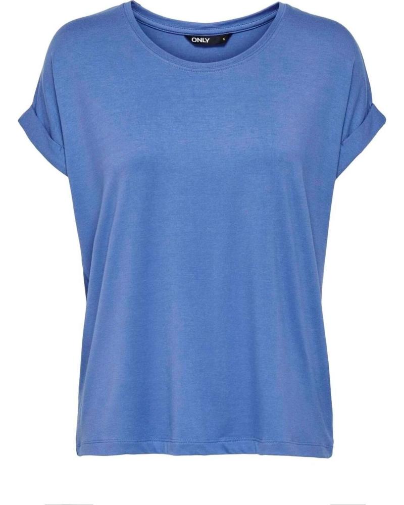 ONLY CAMISETA MANGA CORTA CUELLO REDONDO AZUL