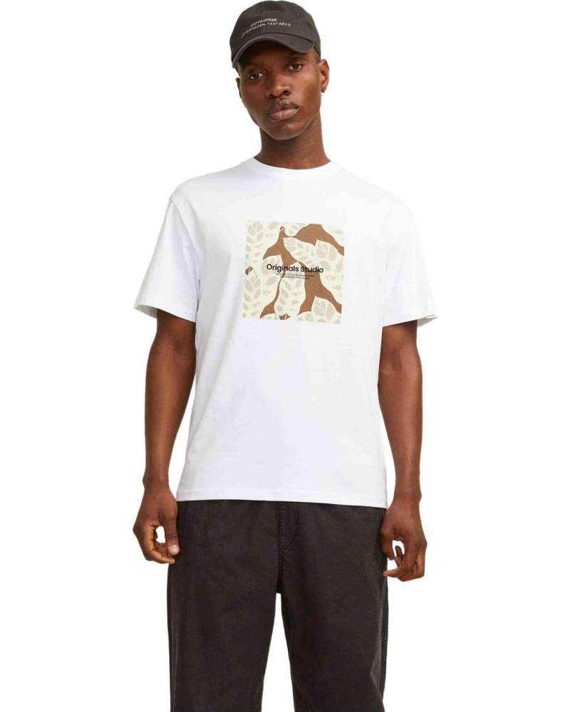 JACK AND JONES CAMISETA JACK & JONES DE MANGA CORTA PARA HOMBRE CON ESTAMPADO BLANCO