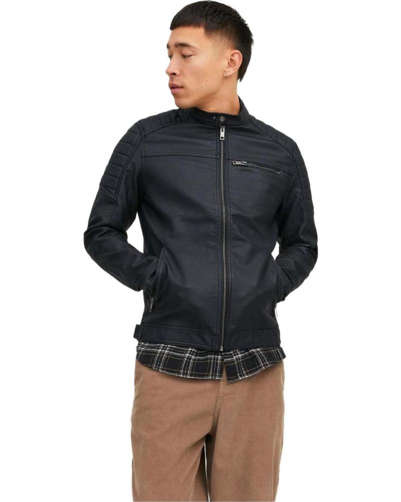 JACK AND JONES CHAQUETA JACK & JONES CON CIERRE FRONTAL NEGRO