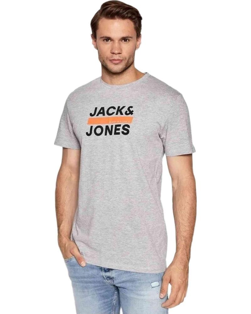 JACK AND JONES CAMISETA DE MANGA CORTA JACK & JONES PARA HOMBRE GRIS