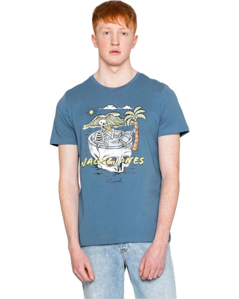 JACK AND JONES CAMISETA JACK & JONES DE MANGA CORTA PARA HOMBRE AZUL