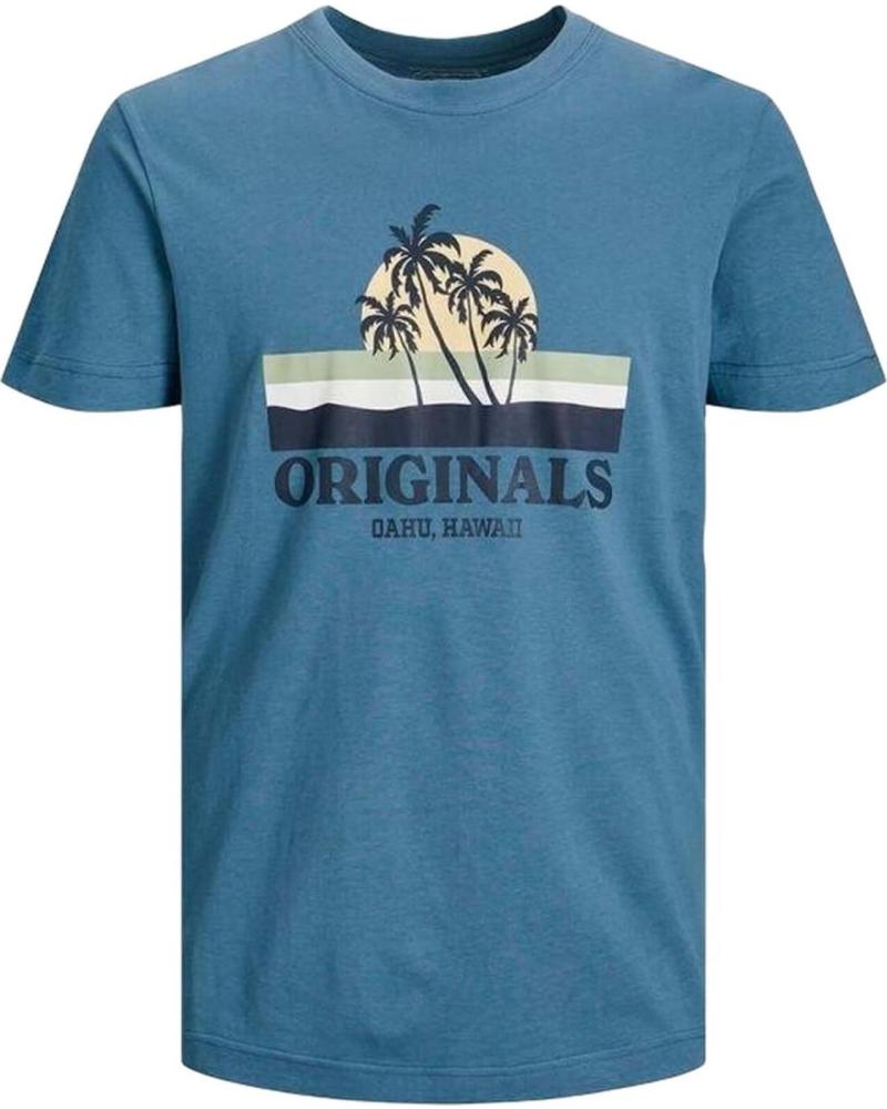 JACK AND JONES CAMISETA DE MANGA CORTA JACK & JONES ORIGINALS PARA HOMBRE AZUL