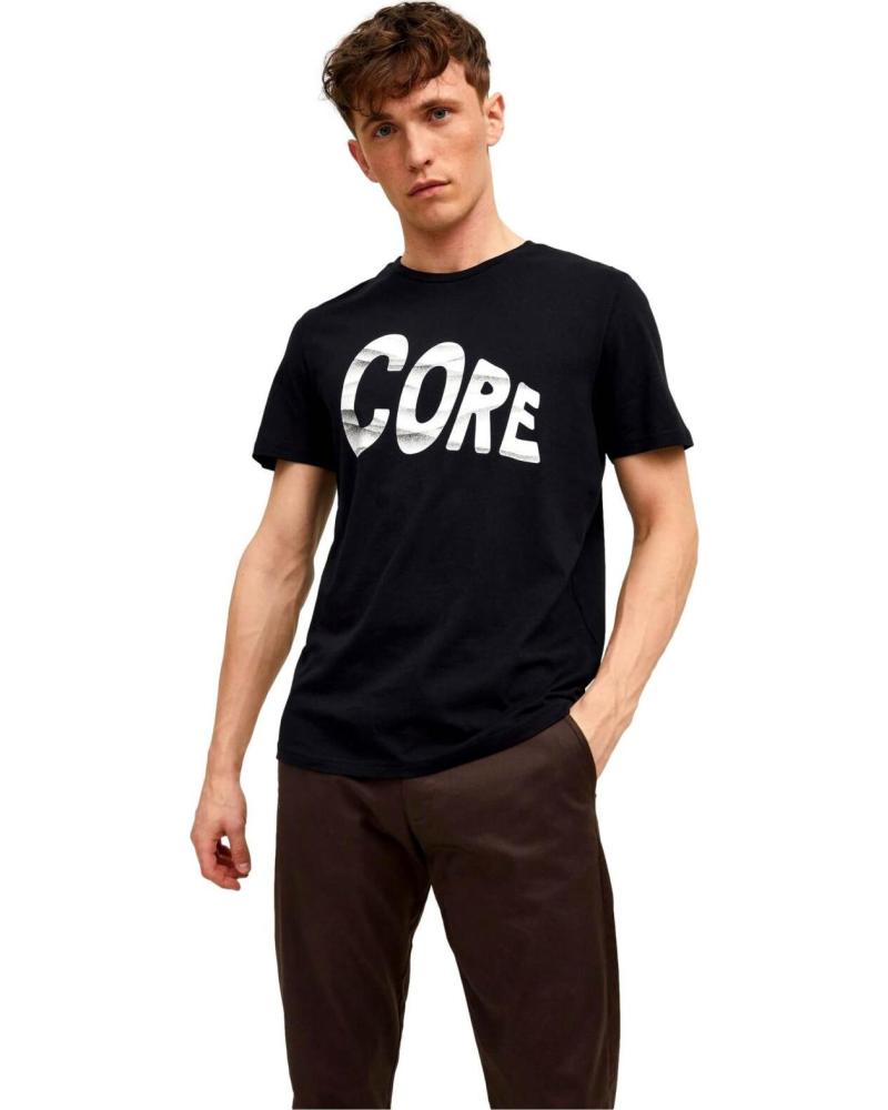 JACK AND JONES CAMISETA JACK & JONES CORE DE MANGA CORTA PARA HOMBRE NEGRA NEGRO