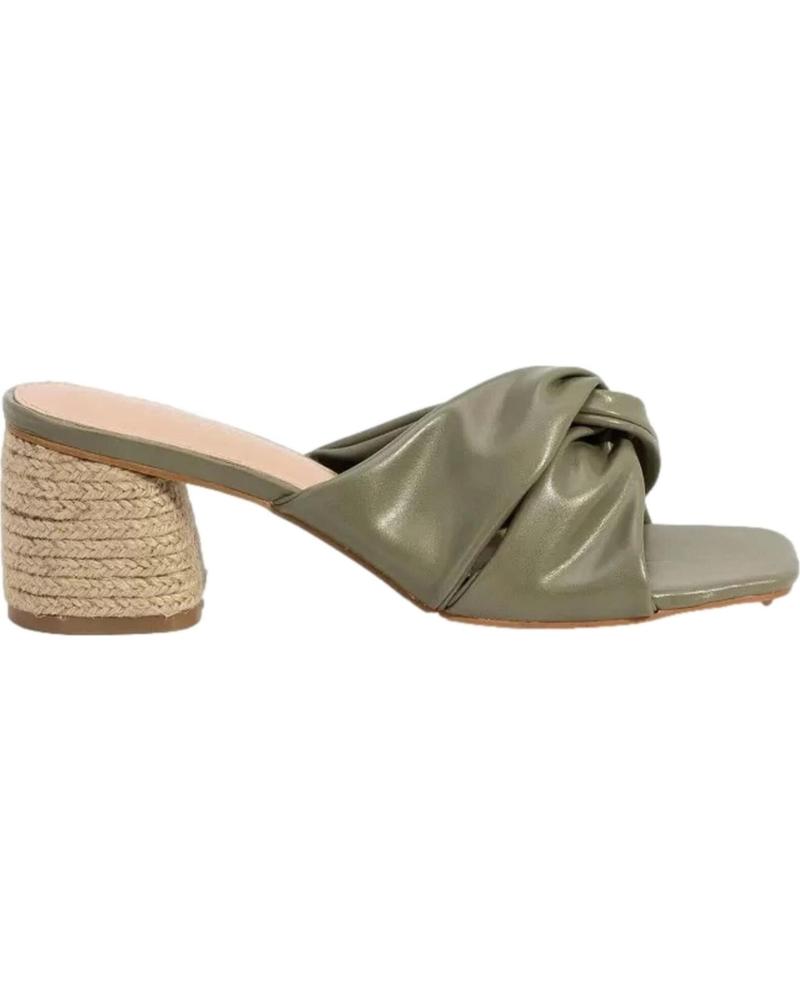 TIFFOSI SANDALIAS DE TACÓN CON NUDO PARA MUJER TIFFOSI VERDE VERDE