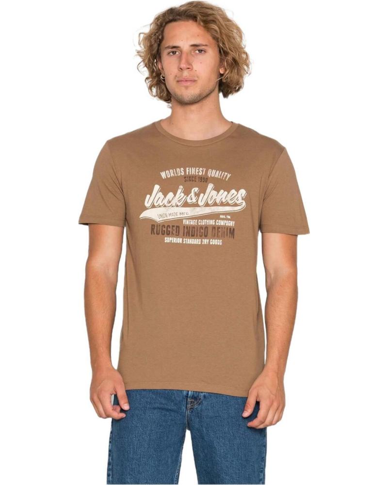 JACK AND JONES CAMISETA DE MANGA CORTA JACK & JONES PARA HOMBRE MARRON