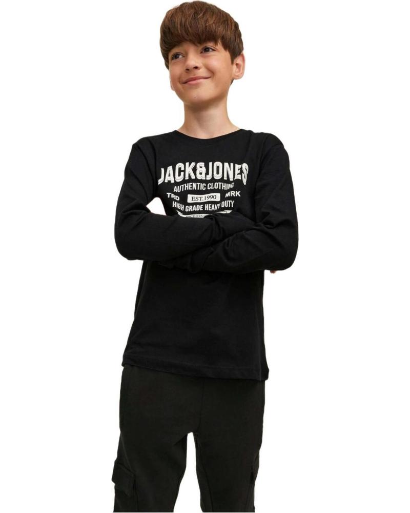 JACK AND JONES CAMISETA JACK & JONES DE MANGA LARGA PARA NIÑOS NEGRO