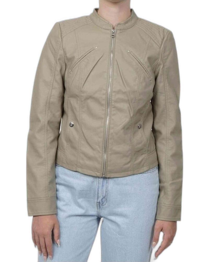 VERO MODA CHAQUETA VERO MODA DE CUERO SINTÉTICO PARA MUJER VERDE