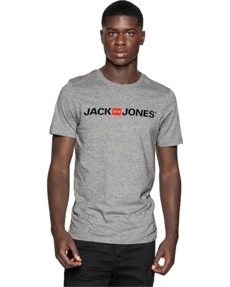 JACK AND JONES CAMISETA JACK & JONES DE MANGA CORTA PARA HOMBRE GRIS