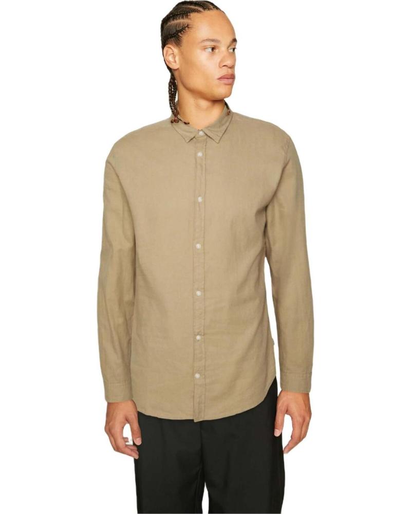 JACK AND JONES CAMISA DE MANGA LARGA JACK & JONES PARA HOMBRE BEIGE