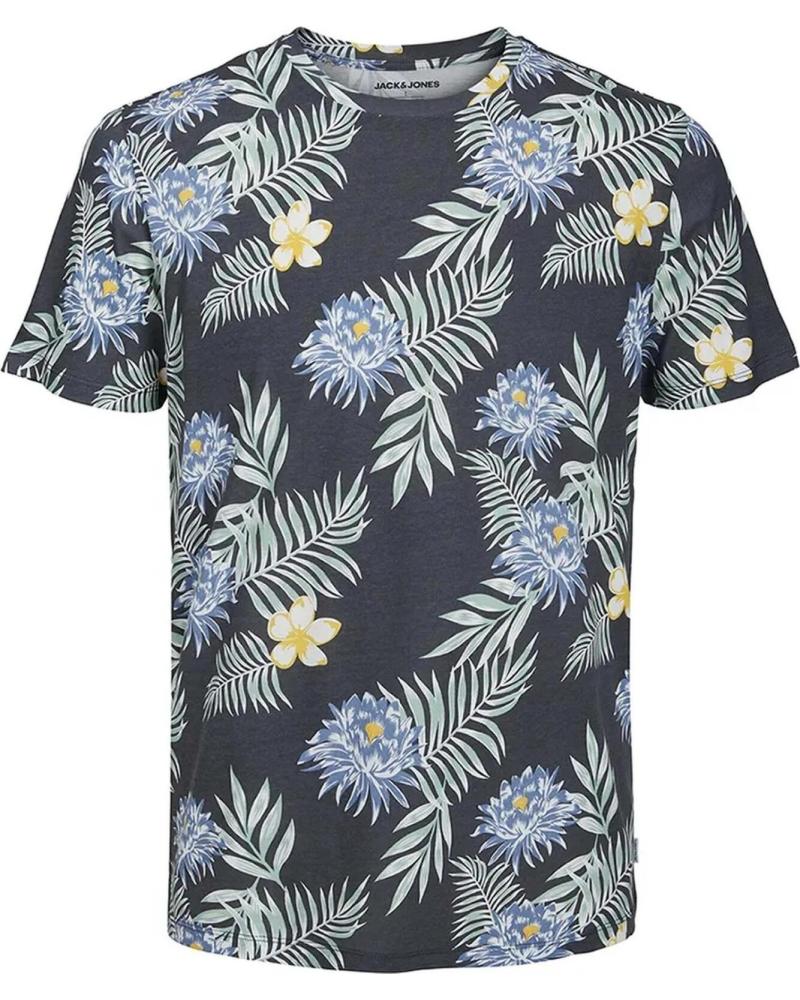 JACK AND JONES CAMISETA DE MANGA CORTA CON ESTAMPADO TROPICAL JACK & JONES PARA HOMBRE NEGRO