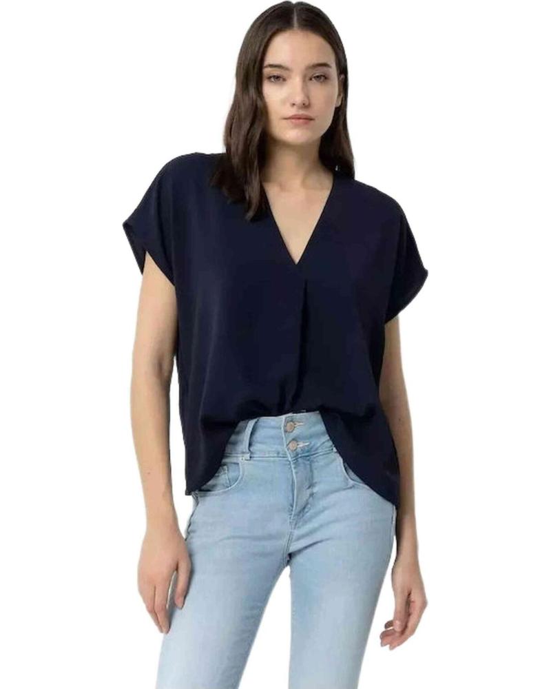 TIFFOSI BLUSA TIFFOSI DE MANGA CORTA PARA MUJER EN AZUL MARINO AZUL