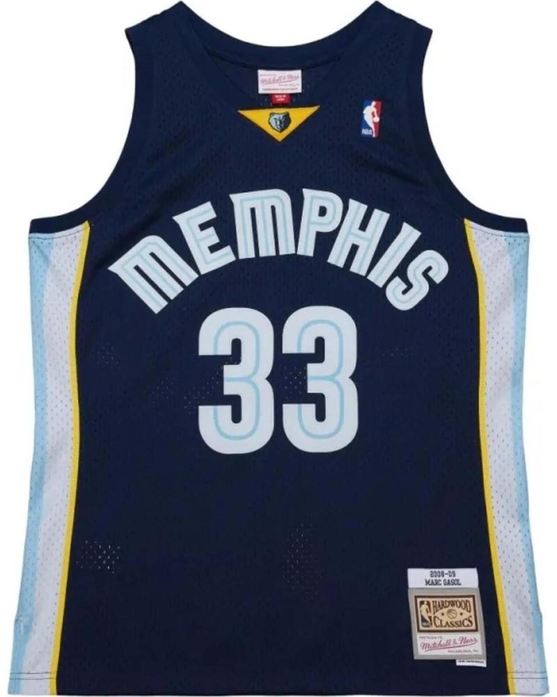 MITCHELL NESS CAMISETA DE BALONCESTO MITCHELL & NESS MEMPHIS GRIZZLIES #33 GASOL PARA HOMBRE AZUL
